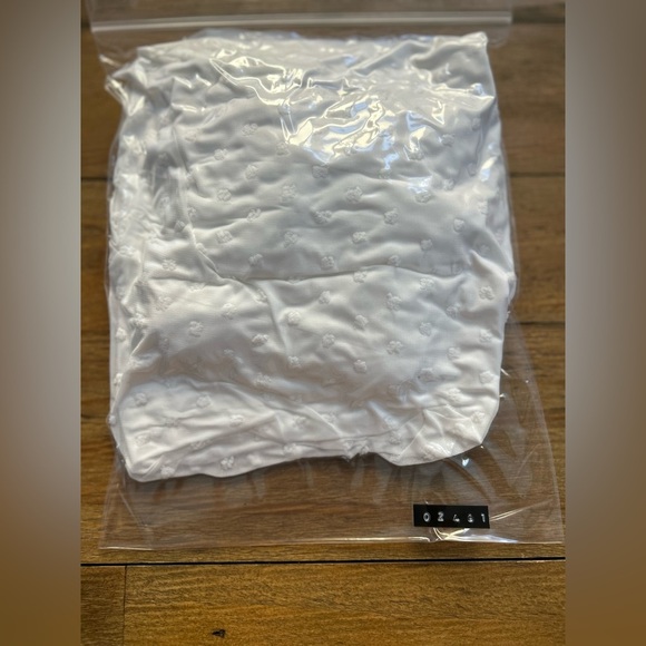 LULUS Essential Sweetness White Swiss Dot Babydoll Mini Dress Cottagecore - Picture 13 of 13